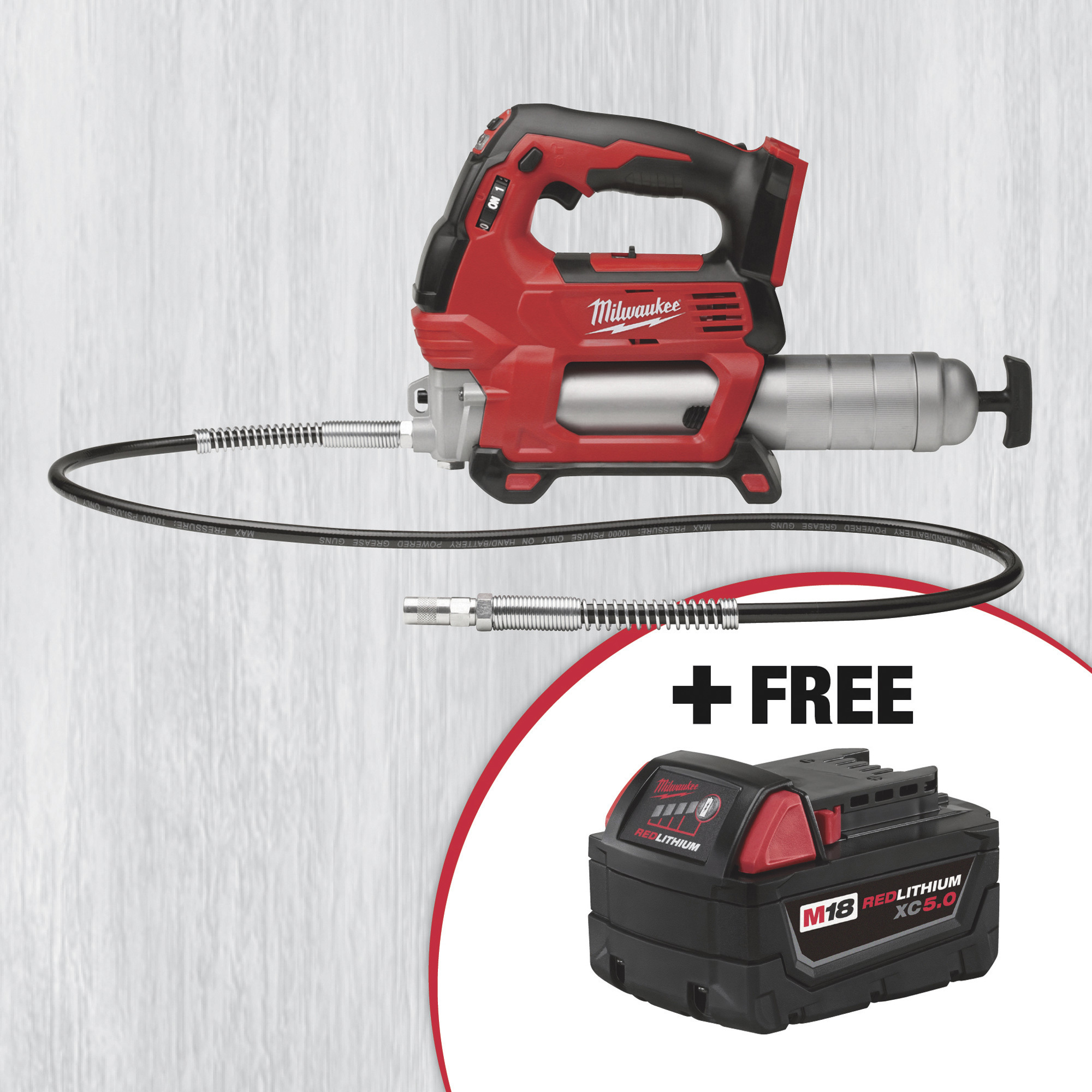 SPECIAL BUY! Milwaukee M18 Cordless 2-Speed Grease Gun with Battery!
